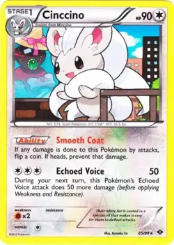 4x Moderately Played Cinccino - 85/99 - Holo Rare Pokemon Next Destinies - Image 1