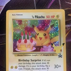 Pokemon Birthday Pikachu 24/53 Celebrations Classic Collection Holo NM/M - Image 2