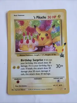Pokemon Celebrations Classic Collection Birthday Pikachu 24/53 Stamped Holo NM - Image 1