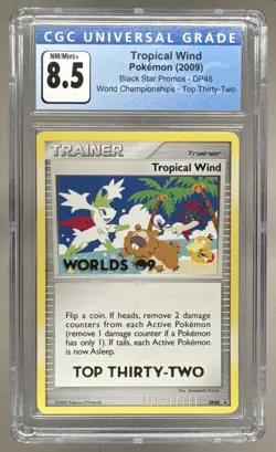 Tropical Wind Worlds 2009 Top Thirty-Two 32 DP48 Trophy CGC 8.5 Pokemon Promo - Image 1