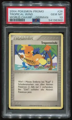 Pokemon Nint. Promo Worlds 2004 Tropical Wind German #26 PSA 10 Gem Mint POP 9 - Image 1
