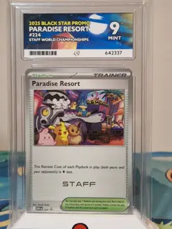 Pokemon Paradise Resort SVP 224 World Championship 2025 STAFF Promo ACE 9 - Image 1