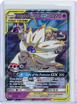 Solgaleo & Lunala GX Tag Team - SM - Holo Card SM12 Cosmic Eclipse MP - Image 1