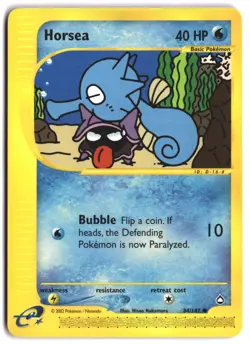 Horsea #84/147 Trading Card Aquapolis 2003 LP - Image 1
