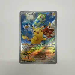 Pokemon Pikachu 27 Paldea Evolved Black Star Promo - Holographic Holo Full Art - Image 1