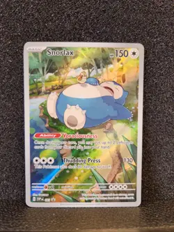 Pokemon TCG Snorlax Promo Holo Card 151 Scarlet and Violet 051 - Image 1