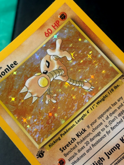 Hitmonlee 7/62 1st edition Fossil (1999) Vintage WOTC Holo Rare - MP/HP Card - Image 3