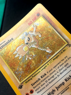 Hitmonlee 7/62 1st edition Fossil (1999) Vintage WOTC Holo Rare - MP/HP Card - Image 4
