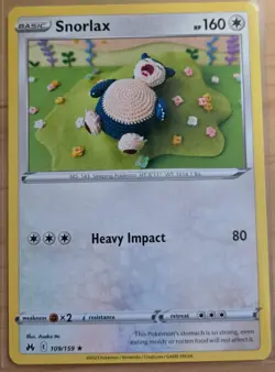 Pokemon TCG Snorlax 109/159 Crown Zenith Playset Regular Card - Image 1