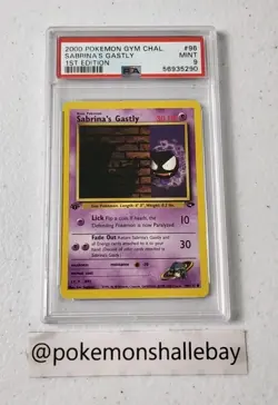 Sabrina's Gastly 96/132 1st edition - Gym Challenge *PSA 9 - MINT* Pokemon Card - Image 1