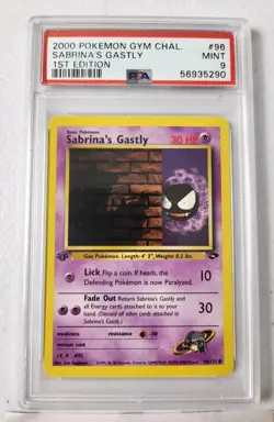 Sabrina's Gastly 96/132 1st edition - Gym Challenge *PSA 9 - MINT* Pokemon Card - Image 3
