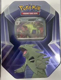 Pokemon TCG: Tyranitar Triple Whammy Collectors Tin - Factory Sealed - Image 1