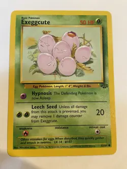 Exeggcute 52/64 Jungle WOTC Pokemon Card Unlimited Common LP-NM - Image 1