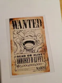 One Piece Jump Festa Luffy Nika Wanted Card Promo Limited Japan - Image 1