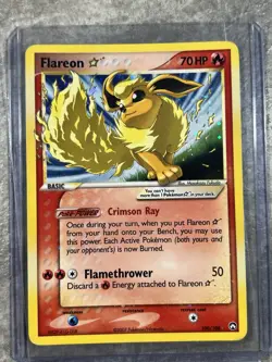 Flareon Gold Star 100/108 EX Power Keepers Pokemon TCG Rare Card - Image 1