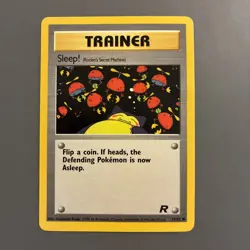 SLEEP! - 79/82 - Team Rocket Set - Trainer Card - Pokemon 2000 D19 - Image 1