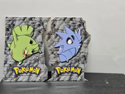 Topps Pokemon Larvitar Pupitar Die-Cut Embossed Cards #246 #247 Pair - Image 1