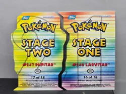Topps Pokemon Larvitar Pupitar Die-Cut Embossed Cards #246 #247 Pair - Image 2