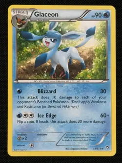 Glaceon 19/111 XY Furious Fists LP Pokemon Card TCG Rare - Image 1