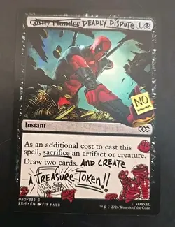Deadly Dispute (080) Secret Lair Drop MTG Regular Near Mint (Deadpool) - Image 1