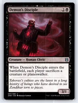 2020 MTG Zendikar Rising Uncommon Demon's Disciple 97/280 NM - Image 1