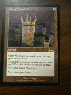 MTG Urza's Legacy Artifact Rare Grim Monolith Near Mint Condition - Image 1