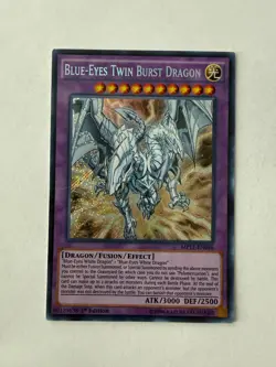 Yugioh Blue-Eyes Twin Burst Dragon Secret Rare 1st Edition MP17-EN056 MP - Image 1