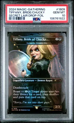 2024 MTG SECRET LAIR DROP FOIL #1809 TIFFANY, BRIDE OF CHUCKY PSA 10 - Image 1