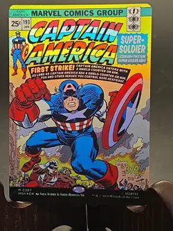 Captain America, Super-Soldier (Borderless) (0387) Marvel Super Heroes Foil NM - Image 1