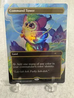 MTG-Command Tower #7064 Rare Borderless Rainbow Foil-Furby-Secret Lair - Image 1