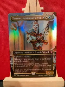 Temmet, Naktamun's Will FOIL (Borderless) - Aetherdrift Commander - NM - MTG - Image 1