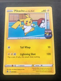 Pikachu on the Ball - (Pokemon Futsal) 001/005 Unsealed - Image 1
