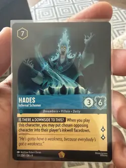 Disney Lorcana - Fabled - Hades Infernal Schemer 151/204 Non Foil LEGENDARY - Image 1