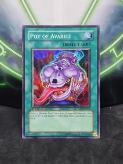 Yugioh Pot of Avarice EEN-EN037 Super Rare 1st Edition LP - Image 1