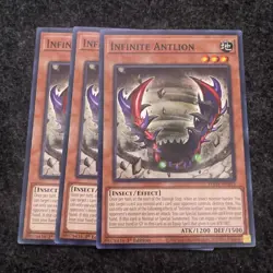 Yugioh! PHHY-EN015 3x Infinite Antlion COMMON 1ST ED Yu-gi-oh! x3 - Image 1