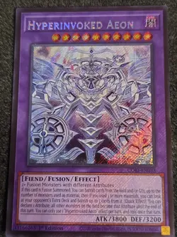 Yugioh! Hyperinvoked Aeon CORI-EN033 Secret Rare 1st Ed NM Near Mint Pack Fresh - Image 1