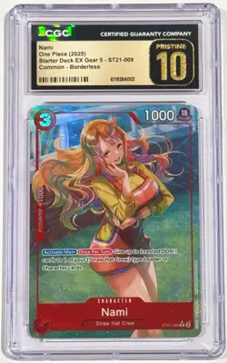 2025 One Piece Nami ST21-009 Starter EX Gear 5 CGC 10 Pristine English - Image 1