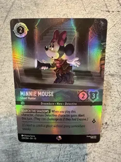 Disney Lorcana Minnie Mouse - Ghost Hunter Epic Foil 220/204 - Image 1