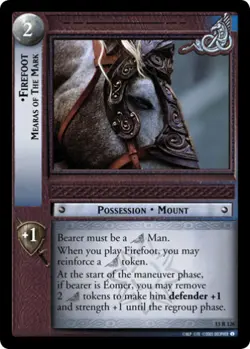 LOTR TCG Bloodlines FIREFOOT MEARAS OF THE MARK 13R126 NM/MINT Top Shelf Card - Image 1
