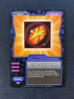 MD-021 Fire Crystal Digimon Card CCG 2004 Bandai Eternal Courage - Image 1
