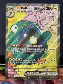 Iono's Bellibolt ex 172/159 Holo Ultra Rare Journey Together Pokemon Card NM/M - Image 1