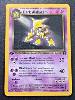1st Edition Dark Alakazam 18/82 Team Rocket Pokemon Card Rare MP - Image 1