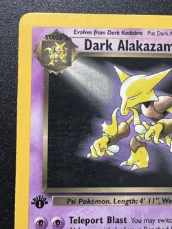 1st Edition Dark Alakazam 18/82 Team Rocket Pokemon Card Rare MP - Image 3