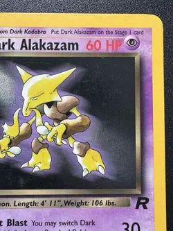 1st Edition Dark Alakazam 18/82 Team Rocket Pokemon Card Rare MP - Image 4