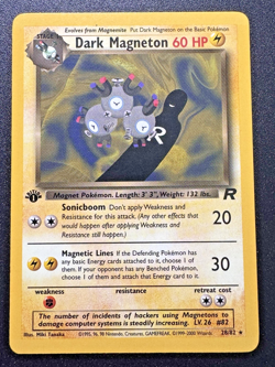 1st Edition Dark Magneton 28/82 Team Rocket WoTC Pokemon Card Rare Near Mint - Image 1
