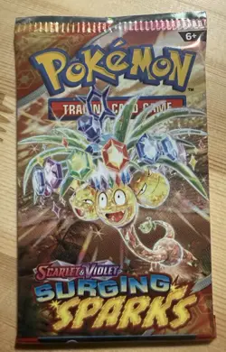Pokemon TCG Scarlet & Violet—Surging Sparks Booster Pack 1 Pack (10 Cards) - Image 1