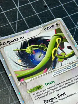 Rayquaza EX 039 Pokemon Black Star Promo Holo Rare Card -Galaxy SwirlU Vintage - Image 2