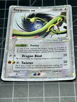 Rayquaza EX 039 Pokemon Black Star Promo Holo Rare Card -Galaxy SwirlU Vintage - Image 3