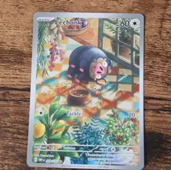 Lechonk Pokemon TCG Sv03: Obsidian Flames Holo Illustration Rare Card 209/197 - Image 1
