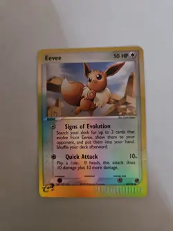 Pokemon TCG Eevee Sandstorm Reverse Holo 63/100 2003 MP Rare Pokemon Card - Image 1